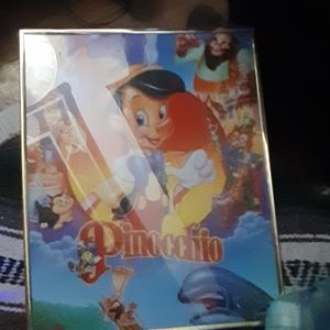 Old fashioned pinocchio poster in frame